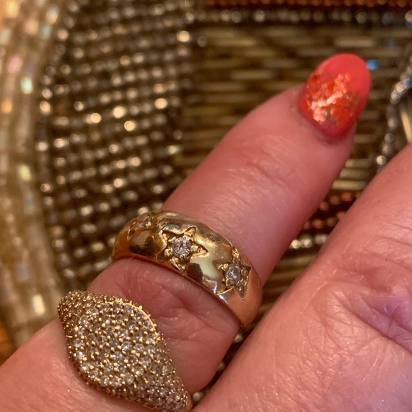 HEIRLOOM 14k GORGEOUS DIA RINGS 1st come; 1st serve! Band and signet - Picture 6 of 13